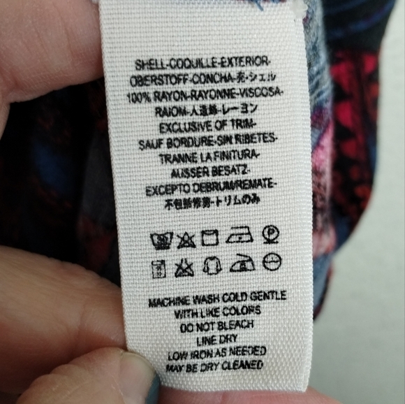 Free People Trapeze Mini Dress Red Blue size Small - Picture 7 of 7